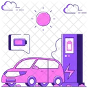 Electric Car Electric Vehicle Autonomous Car Icon