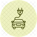 Electric Car Pentaglow Icon