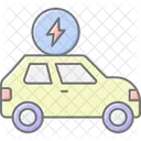 Electric Car Lineal Color Icon Icon