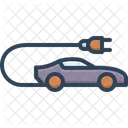 Electric Car Chargeable No Pollution Icon