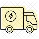 Electric Cargo Truck Color Shadow Thinline Icon Icon