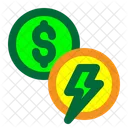 Electric Cost Power Cost Energy Cost Icon