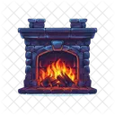 Fireplace Fire Heating System Icon