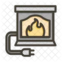 Fireplace Fire Heating System Icon