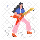 Electric Guitarist Rock Guitarist Playing Guitar アイコン