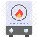 Electric Heater Automation Fire Icon