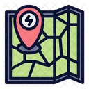 Electric Map  Icon