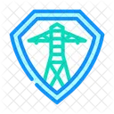 Grid Security Electric Icon