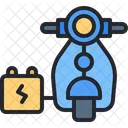 Electric Scooter Electric Vehicle Charging Station Icon