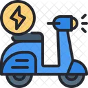 Electric Scooter Electric Vehicle Moped Icon