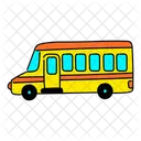 Vibrant School Bus Illustration Motorized Scooter Electric Scooter Icon