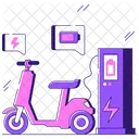 Electric Scooter Electric Vehicle Autonomous Scooter Icon