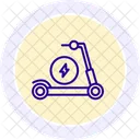 Electric Scooter Color Circle Icon Icon