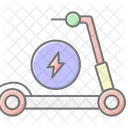 Electric Scooter Lineal Color Icon Icon