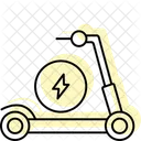 Electric Scooter Color Shadow Thinline Icon Icon