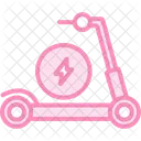 Electric Scooter Duotone Line Icon Icon