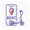 Electric Scooter Rental Icon
