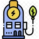 Electric Station Charging Eco Friendly Icon