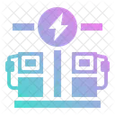 Electric Station Charging Station Power Generator Icon