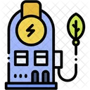 Electric Station Charging Eco Friendly Icon