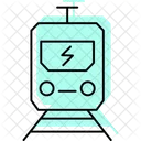 Electric Train Color Shadow Thinline Icon Icon