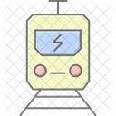 Electric Train Lineal Color Icon Icon