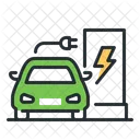 Electric Vehicle Car Charging Icon