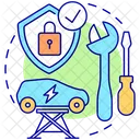 Electric vehicles less frequent maintenance  Icon