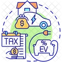 Electric vehicles owners tax returns  Icon