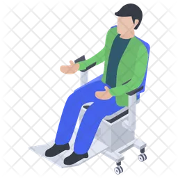 Electric Wheelchair Person  Icon