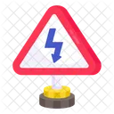 Electrical Hazard Current Signboard Fingerboard Icon