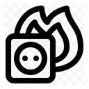 Electrical Fire Socket Icon