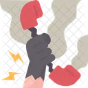 Electrical Current Burn Icon