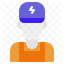 Worker Man Electric Icon