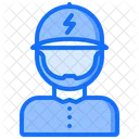 Man Electrician Electricity Icon