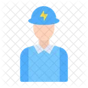 Worker Man Electric Icon