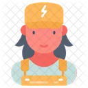 Electrician Linewoman Wire Woman Icon