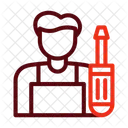 Electrician Worker Man Icon