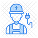 Electrician Worker Man Icon