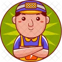 Electrician Man Illustration Icon