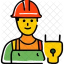 Electrician Services Hand Save Energy Icon