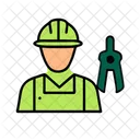 Electricien Construction Ouvrier Icône