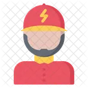 Homme Electricien Electricite Icône