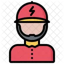 Homme Electricien Electricite Icône