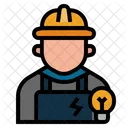 Electricien Emploi Avatar Icône
