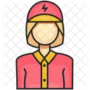 Avatar Electricien Femme Icône