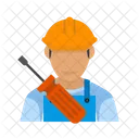 Electricien Avatar Profession Icône