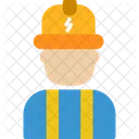 Travailleur Homme Electrique Icône