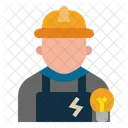 Electricista Trabajo Avatar Icono