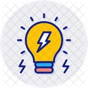 Electricity Lightbulb Bright Icon